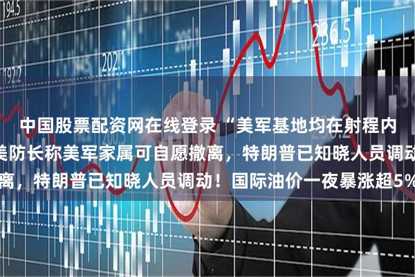 中国股票配资网在线登录 “美军基地均在射程内”！中东又有大消息，美防长称美军家属可自愿撤离，特朗普已知晓人员调动！国际油价一夜暴涨超5%